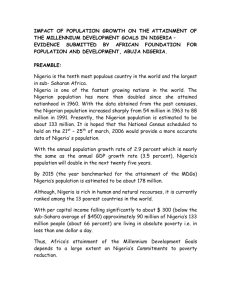 IMPACT OF POPULATION GROWTH ON THE ATTAINMENT OF