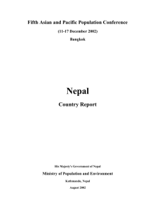 Country Report: Nepal - United Nations ESCAP