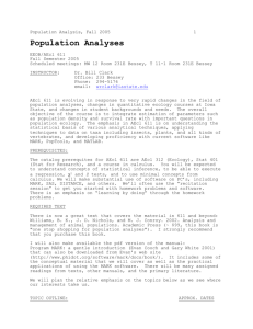 Population Analyses