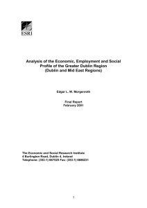 Analysis of the Economic, Employment and Social Profile