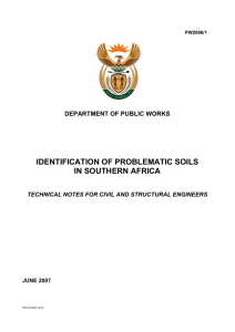 Identification of Problematic Soils in Southern Africa