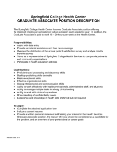 graduate associate position description
