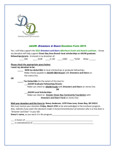 AAUW- Dreamers & Doers Donation Form 2014