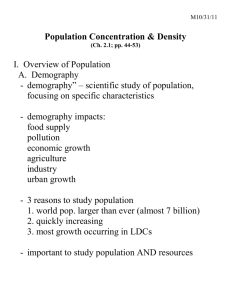 Ch. 2.1: Population Concentration