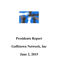 President`s Report - Goffstown Network