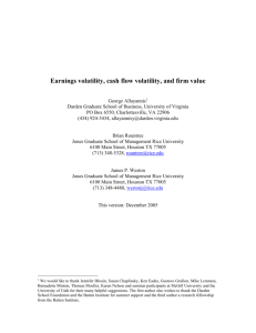 Earnings volatility, cash flow volatility, and firm value