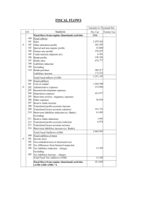 Fiscal flows 31st December 2001