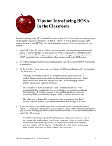Tips for Introducing HOSA in the Classroom
