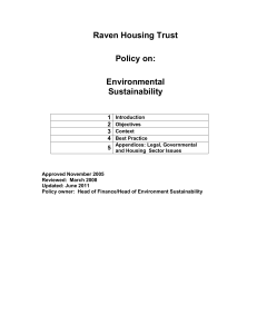 RBHT Policy Environmental Sustainability