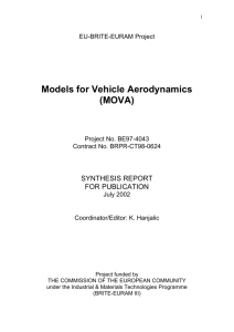 Models for vehicle aerodynamics