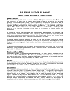 Treasurer - Credit Institute of Canada