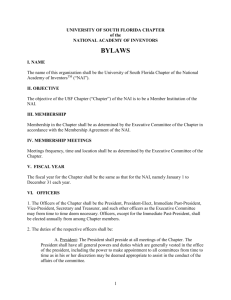 USF Chapter Bylaws - National Academy of Inventors