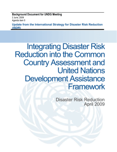 Integrating Disaster Risk Reduction