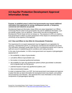 4.8 Aquifer Protection Develolopment Approval Information Areas