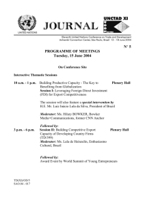 N° 5 PROGRAMME OF MEETINGS Tuesday, 15 June 2004