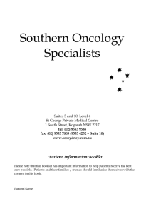 SOS letterhead - Southern Oncology Specialists