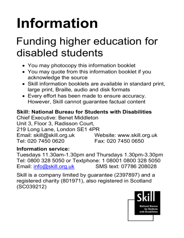 phd funding disabled students