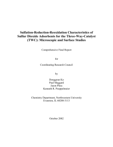 Sulfation-Reduction-Reoxidation Characteristics of Sulfur Dioxide