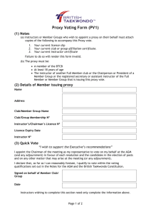 01st May 2015 British Taekwondo Proxy Voting Form