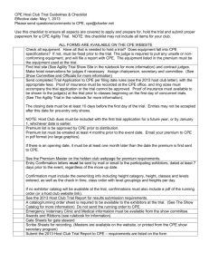 CPE Host Club Trial Guidelines