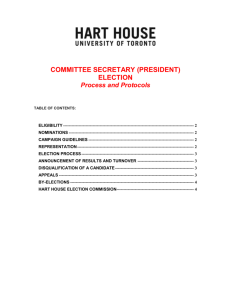 Hart House Committee Secretary Election Process 2015