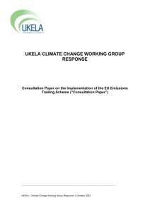 Implementation of the EU Emissions Trading Scheme