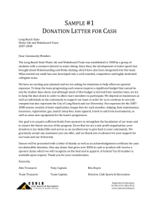 Sample Donation Letters - California State University, Long Beach