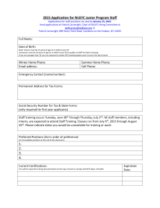 Application for Junior Program Positions ( format)