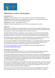 Philanthropy Executive: Job Description