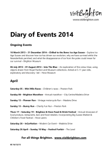 Diary of Events 2014 Ongoing Events 16 March 2013 – 31