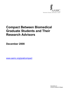 Compact Between Biomedical Graduate Students and Their