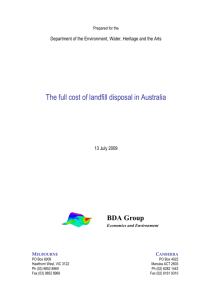 The full cost of landfill disposal in Australia (DOC