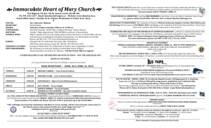 April 18, 2010 - Immaculate Heart of Mary Parish
