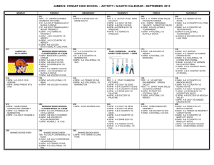 September Activity Calendar