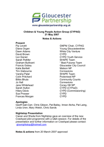Next CYPAG meetings - Gloucester Partnership