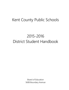 to view handbook - Kent County Public Schools