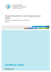 Aquatic herbicide annual report template