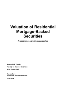 Valuation of Residential Mortgage