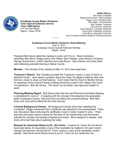 Board Minutes 06-14-2012 - Guadalupe County Master Gardeners