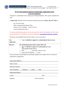 2. NCTU scholarship application form