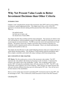 Why Net Present Value Leads to Better Investment