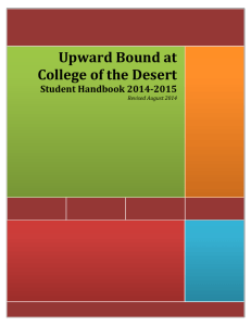 2014-2015 Upward Bound Saturday Academy Schedule