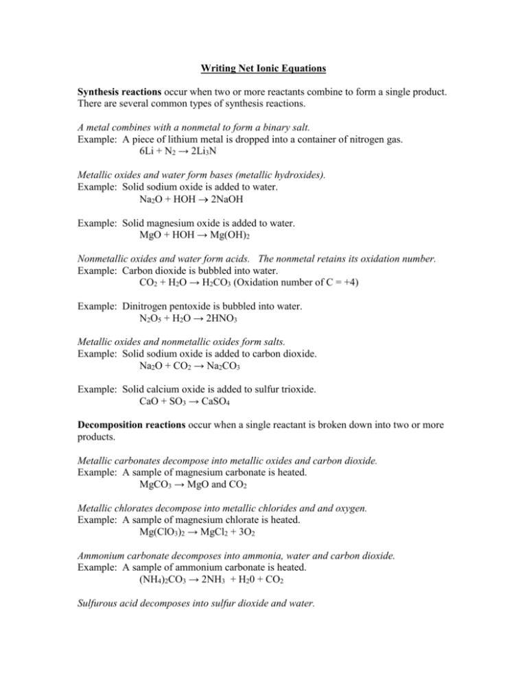 writing-net-ionic-equations