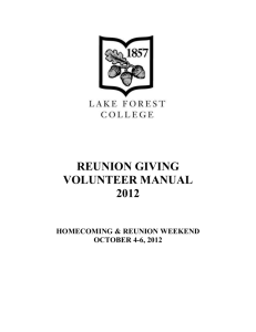 Reunion 2012 Planning Guide