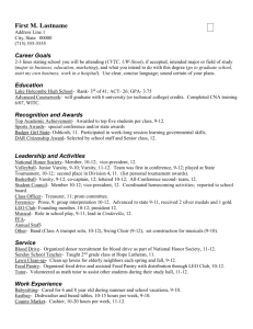 Scholarship Resume Sample 1