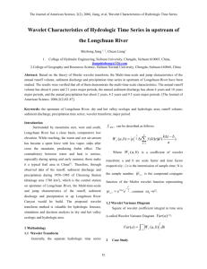 Wavelet Characteristics of Hydrologic Time Series in upstream of the