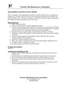 Officer Roles and Responsibilites
