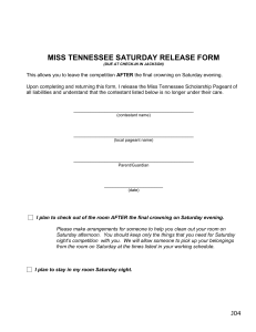 J04 Saturday Evening Release Form