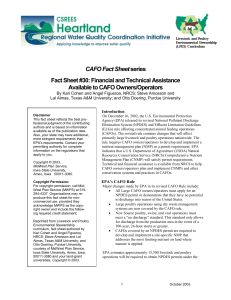 CAFO Fact Sheet #30 - Heartland Regional Water Quality