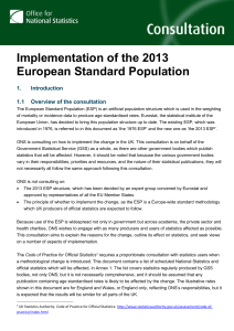 Implementation of the 2013 European Standard Population